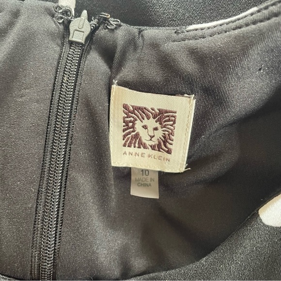 Anne Klein black & white polka dot sleeveless sheath Dress size 10 - Picture 5 of 10